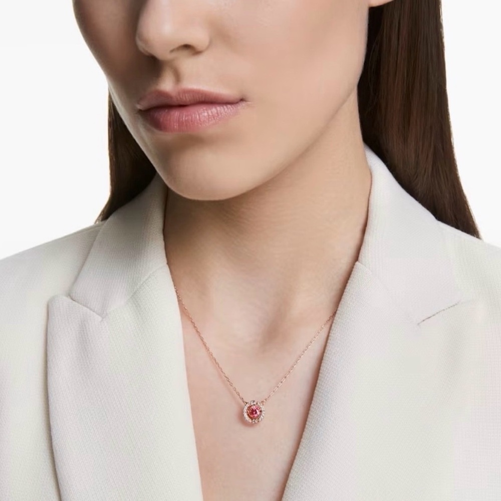 SWAROVSKI Elegant Red Gemstone Necklace